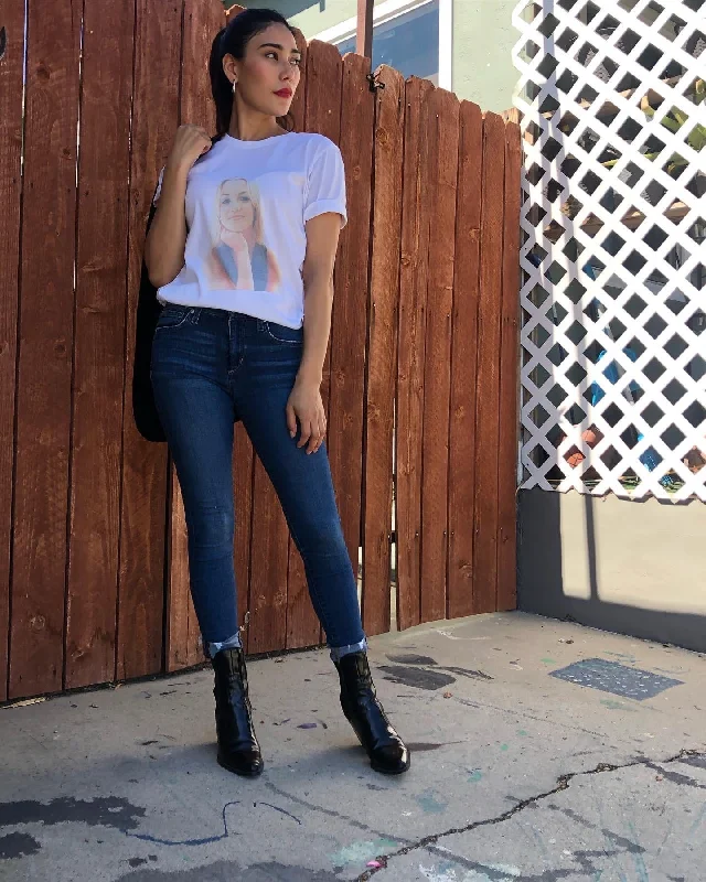 Britney Spears 90s Graphic T-shirt Mesh Blend Leather Blend Suede Blend