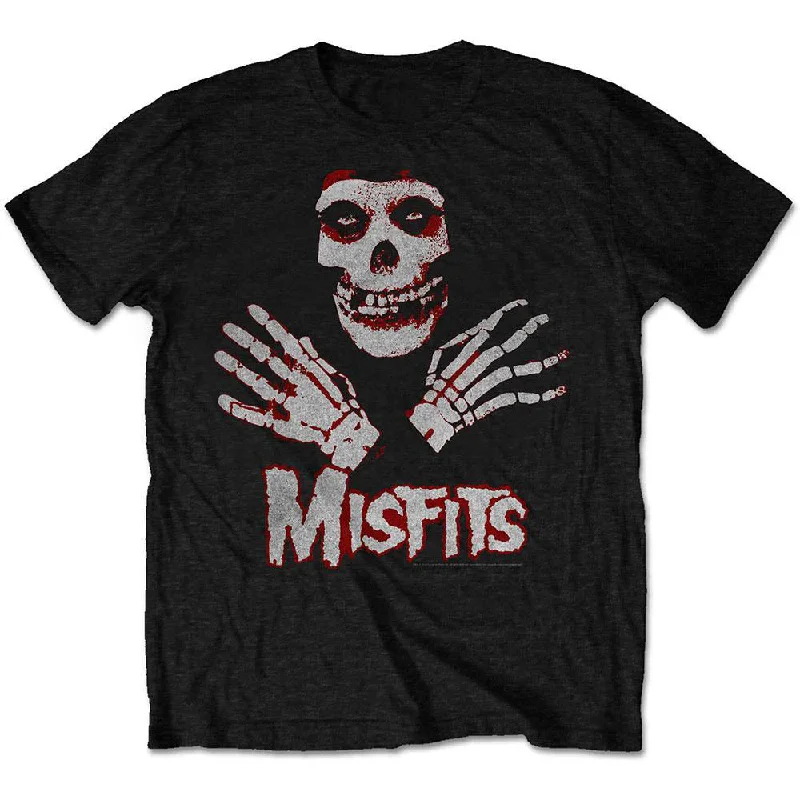 Misfits Kids T-Shirt: Hands Denim Fabric Leather Fabric Suede Fabric