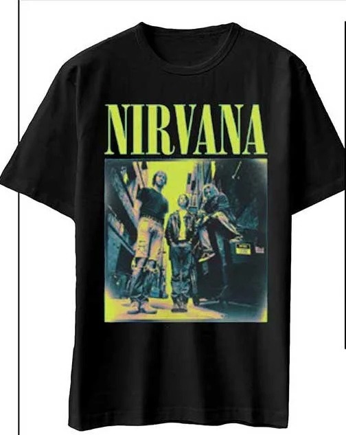 Nirvana | Official Band T-shirt | Kings of The Street Thin T-Shirt Open Front Quick Dry