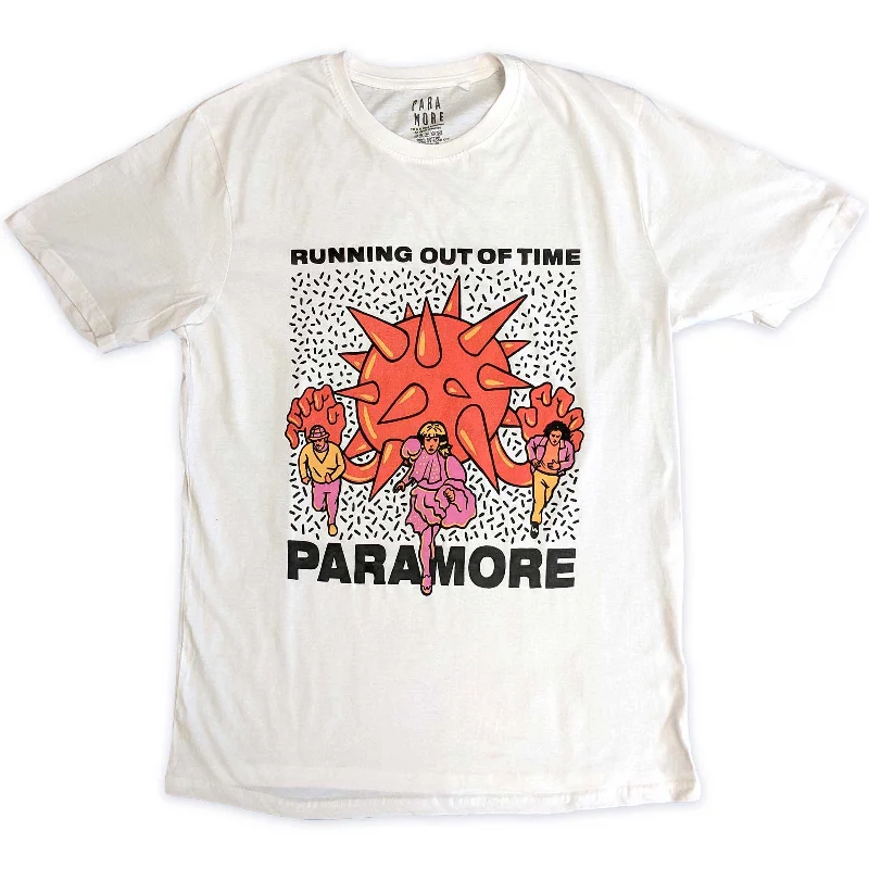 Paramore | Official Band T-Shirt| Running Out Of Time Terry Blend Velvet Blend Canvas Blend