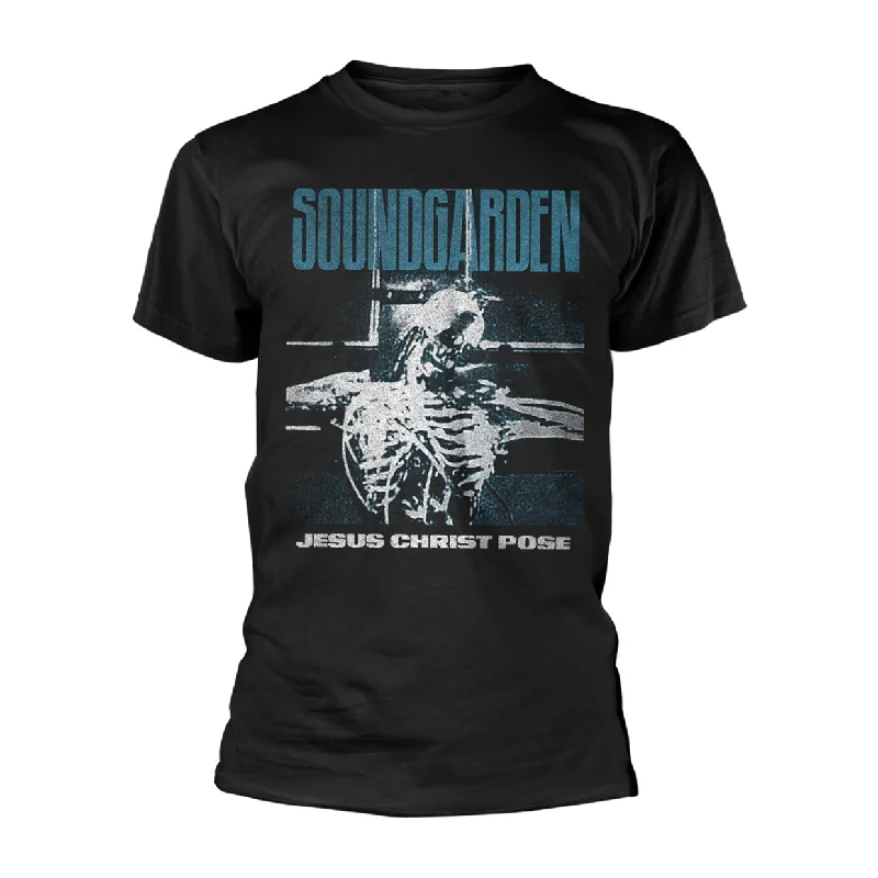 Soundgarden Unisex T-shirt: Jesus Christ Pose Front Pockets Side Pockets Patch Pockets
