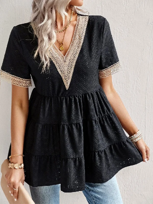 Stylish Short Sleeve Mini Dress Chic Tropical Mini Dress