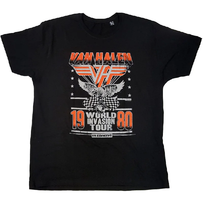 Van Halen | Official Band T-Shirt | Invasion Tour '80 Front Pockets Side Pockets Patch Pockets