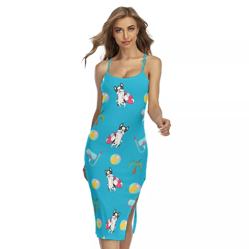BELLA - Women's Back Cross Cami Dress