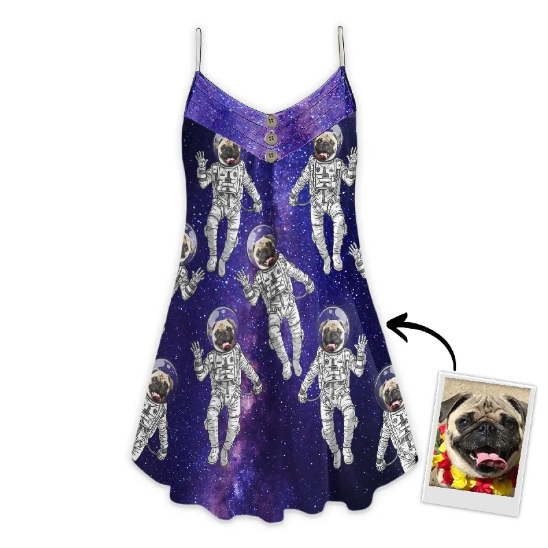 Custom Galaxy Pattern Cami Dress Personalized Gift For Dog Mom