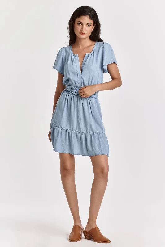 KARIANA TIER SKIRT DRESS LIGHTEST BLUE