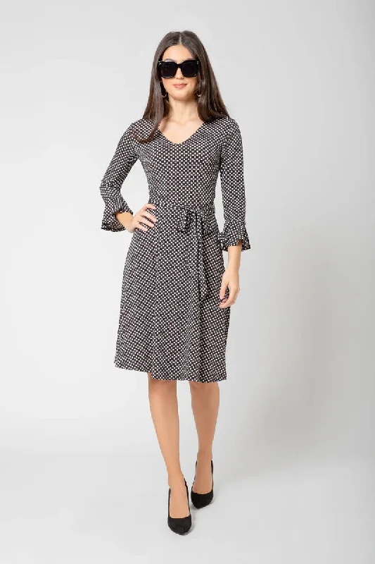 Leota Ilana Belted Dress Black Size S