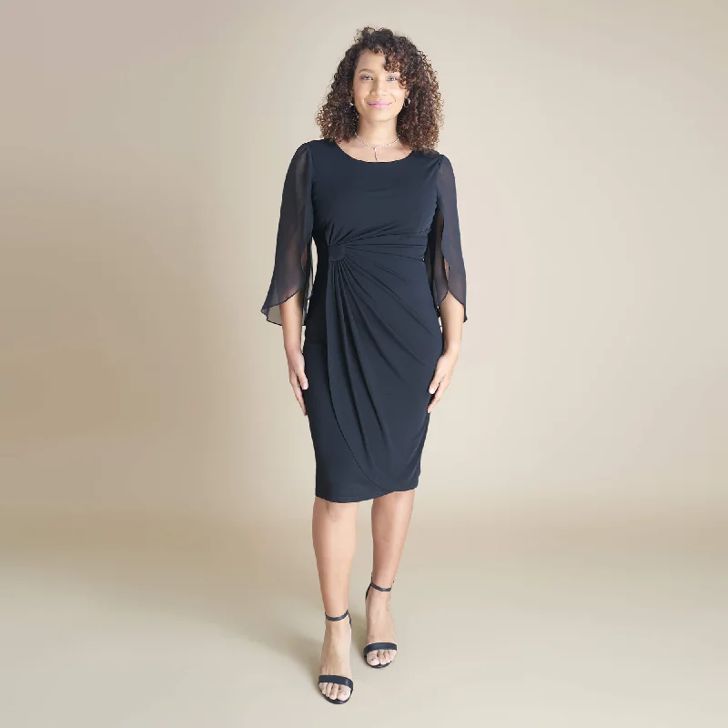 Lisette Chiffon Sleeve Little Black Dress