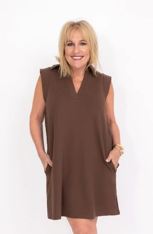 Get To Know Me Dress, ESPRESSO