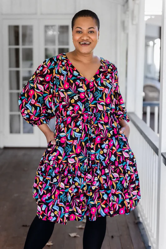 Ziggy Dress in Night Flora