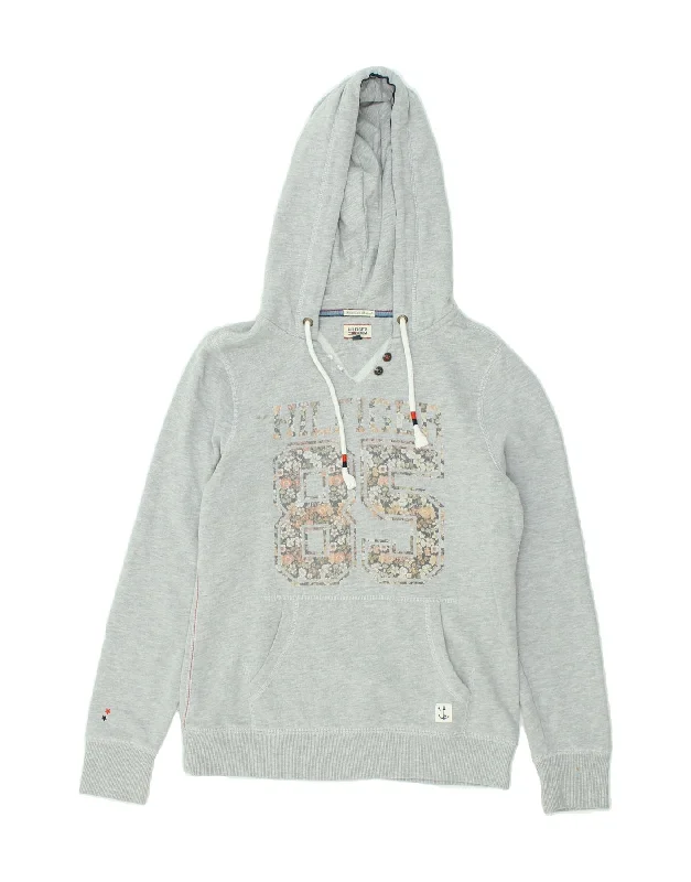 Womens Graphic Hoodie Jumper UK 14 Medium Hoodie with Crew Neck Simple Timeless