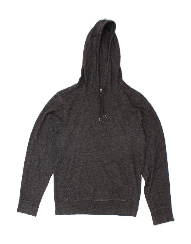 NIKE Womens sportswear Hoodie Jumper UK 6 XS Grey Hoodie with Elastic Cuffs Stretchable Comfortable