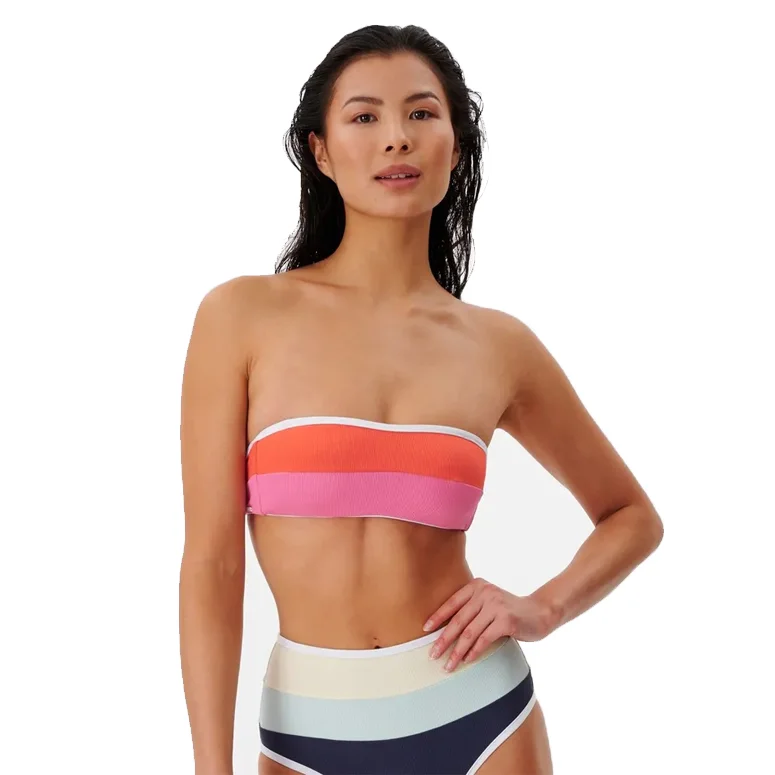 Heat Wave Bandeau Swim Top Comfortable Swim Shorts