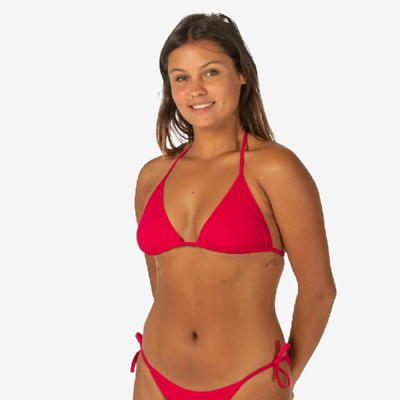 MAE WOMEN'S SLIDING TRIANGLE SWIMSUIT TOP Flirty Ruffle Swimsuit