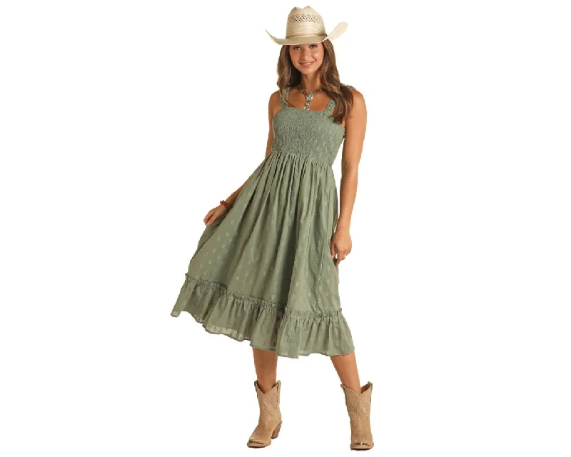 ROCK AND ROLL AZTEC EYELET MAXI DRESS Trendy Floral Print Maxi Dress