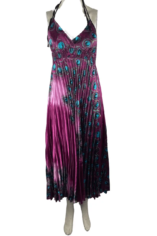 SB Fashions women's purple halter maxi dress size OS fits most Trendy Maxi Dress with Straps