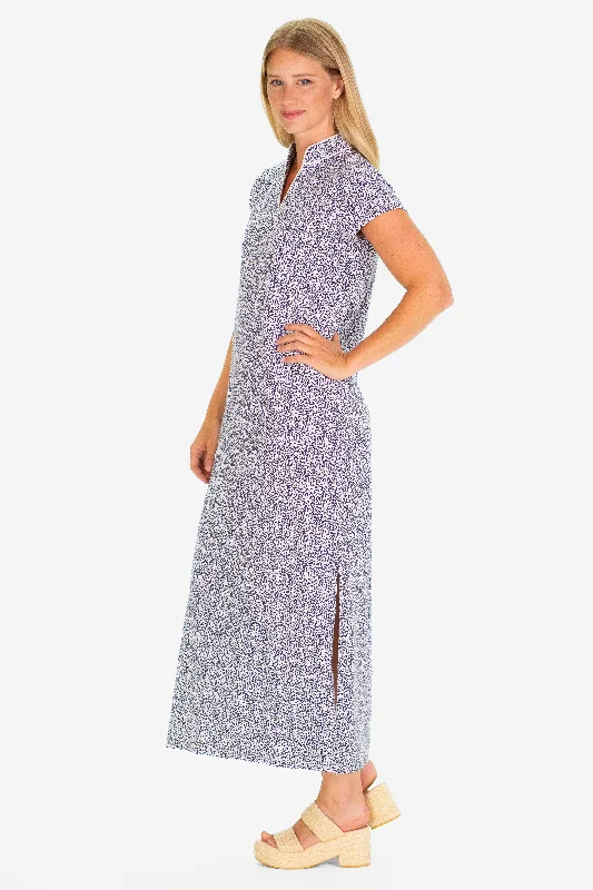 The Gaia Maxi Dress in Navy Floret Classic Black Maxi Dress