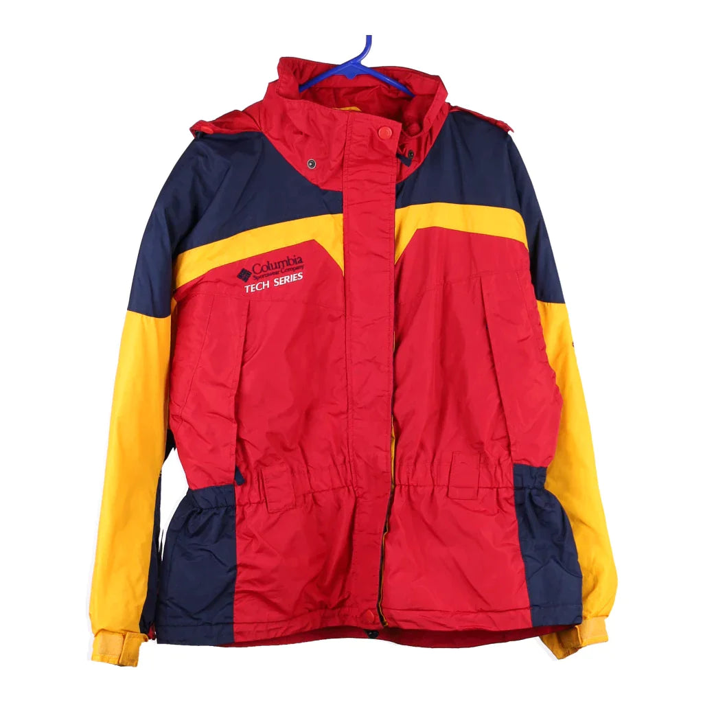 Columbia Jacket - Large Red Nylon Cotton Fabric Linen Fabric Terry Fabric