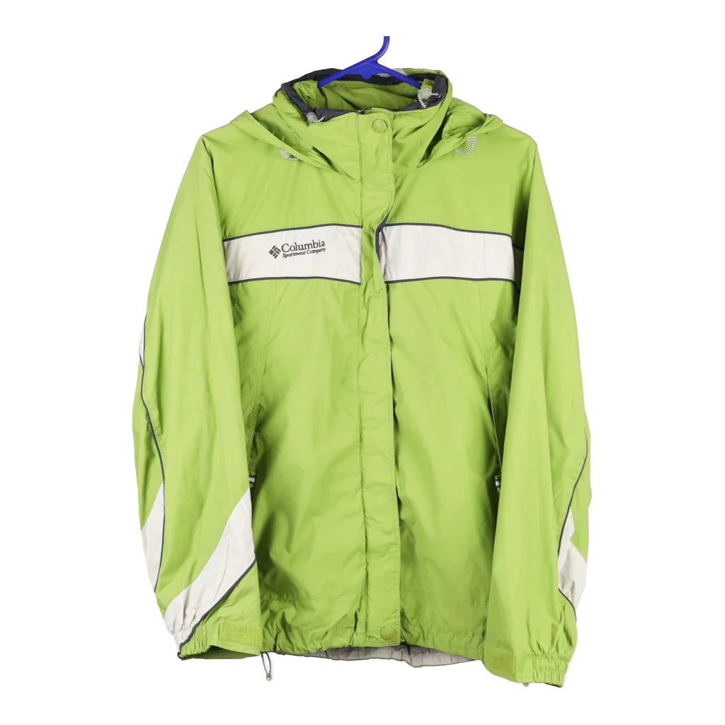Columbia Jacket - Medium Green Nylon Fleece Jacket Down Jacket Parka