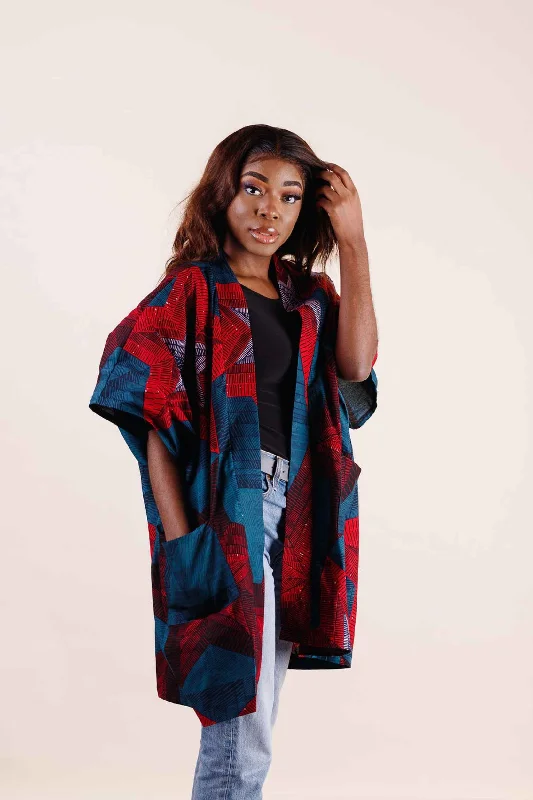 MATILDE African Print Kimono Women's Jacket Herringbone Jacket Houndstooth Jacket Plaid Jacket MATILDE African Print Kimono Women's Jacket Herringbone Jacket Houndstooth Jacket Plaid Jacket