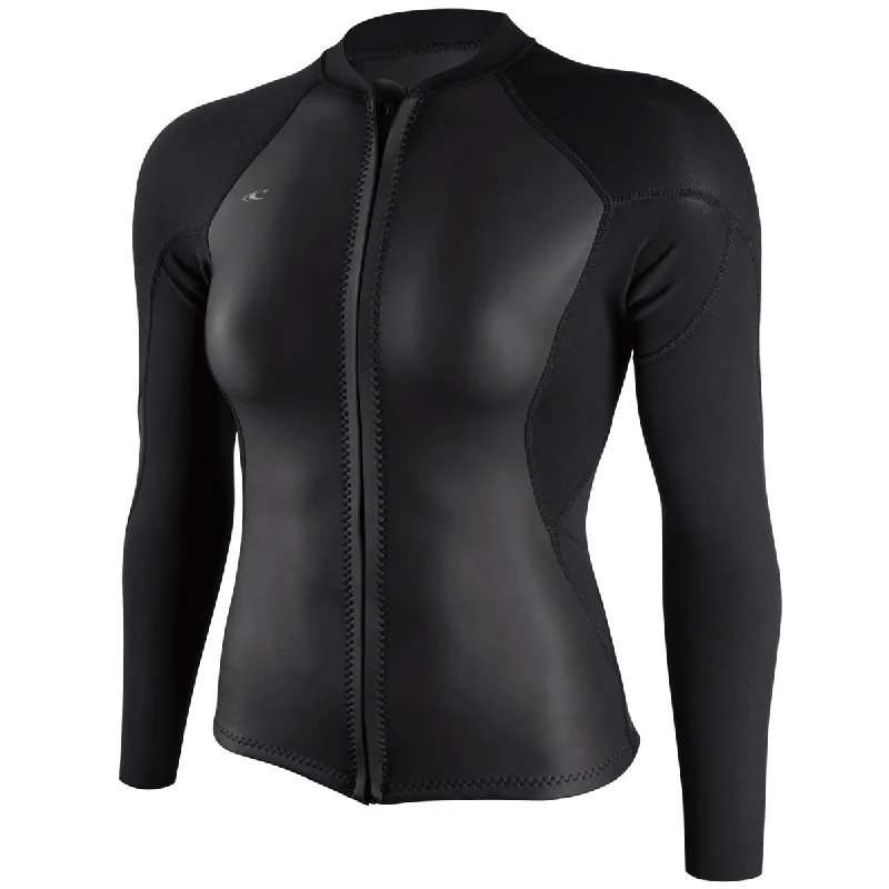 O'Neill Women's Bahia 1.5mm Front Zip Jacket Knit Fabric Woven Fabric Fleece Fabric