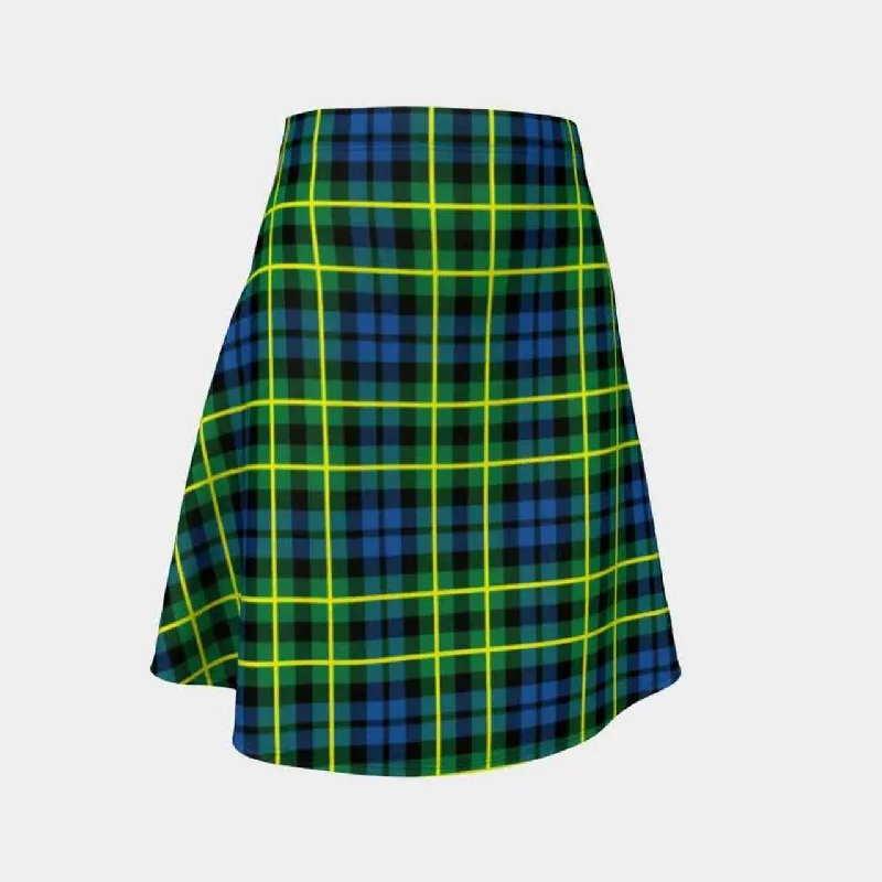 Campbell of Breadalbane Ancient Tartan Flared Skirt low waist skirt