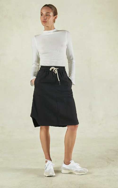 Cecil Black Denim Skirt velvet skirt plush