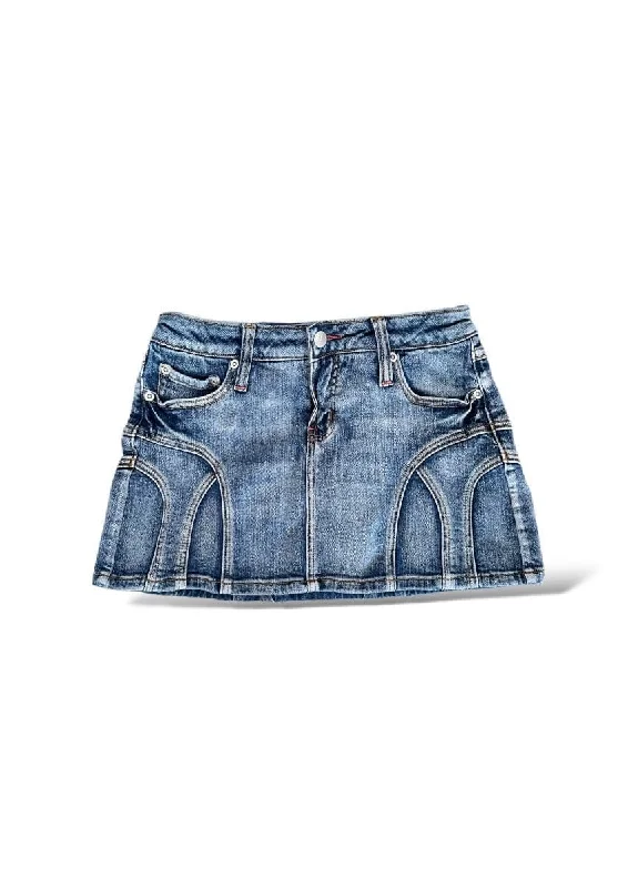 Denim Mini Skirt silk skirt sleek