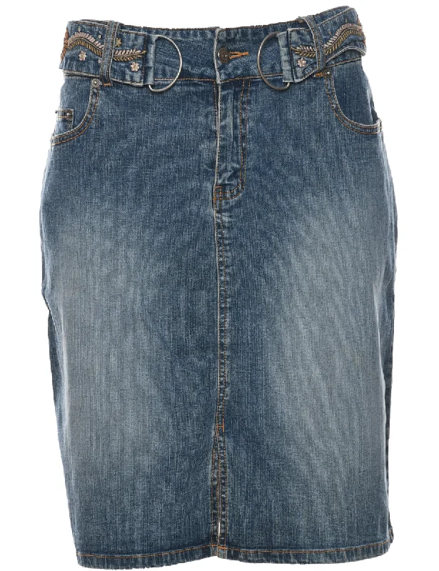 Pencil Shape Denim Skirt - L tulle skirt dreamy